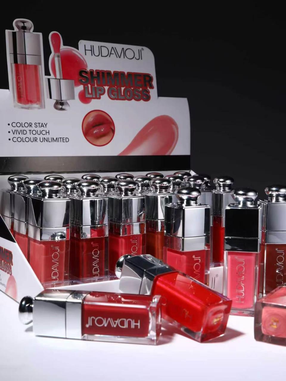 Hudamoji Shimmer Vivid Touch Lip Gloss Pack of 6