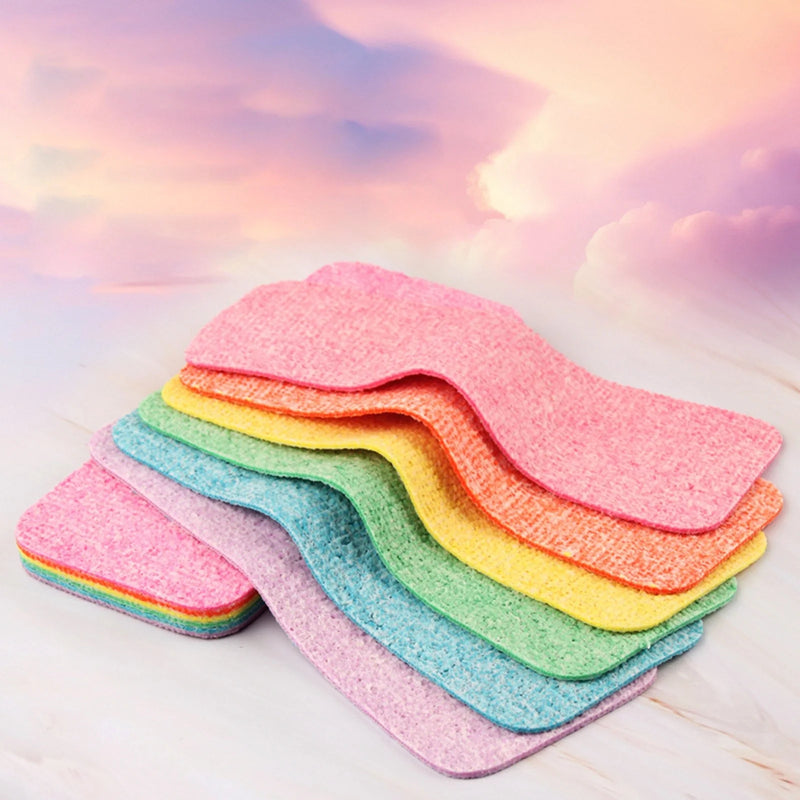 Creative Rainbow Tear Off Rag 12 Layer Kitchen Dishwashing Cloth Washable Cleaning Towels