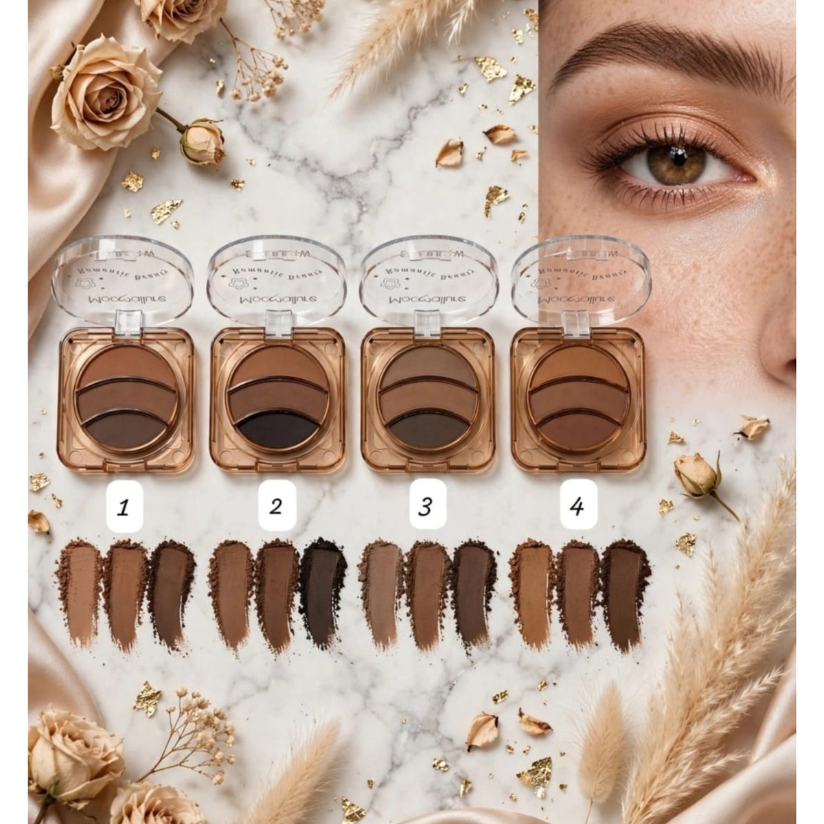 Mocallure 3-in-1 Waterproof Eyebrow Shades