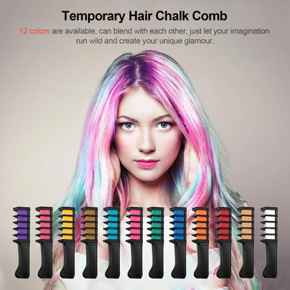 Temporary Colorful Hair Comb 10pcs Box