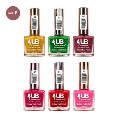 Ultra Beauty Colour Nail Polish – 3ml (Set F)