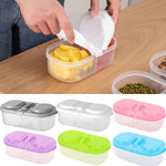 Multipurpose Double Compartment Plastic Storage Box With Lid 2Pcs Set