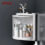 360° Rotatable Corner Bathroom Storage Organizer