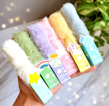 Cute Fur Lip Gloss 6Pcs Set