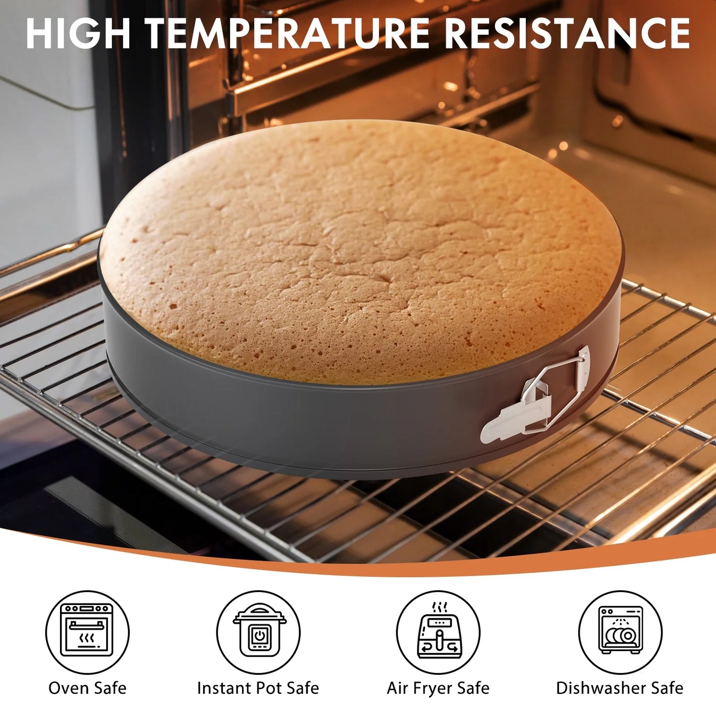 Heart Round Square Nonstick Cheese Cake Pan Cake Mold 3pcs Set