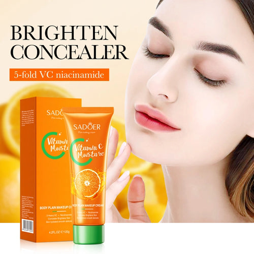 SADOER 5 Heavy Vitamin C Nicotinamide Body Plain Makeup Cream Concealer Brightens Skin Hydrated Smooth 120g