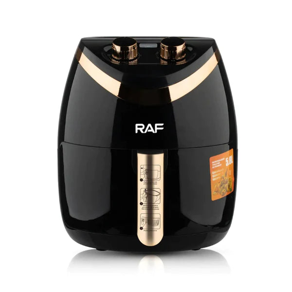 RAF Oven Digital Electric Air Fryer Large Capacity Steam Stainless Steel LCD Display PFA Round Digital Control Free Spare Parts 1800W