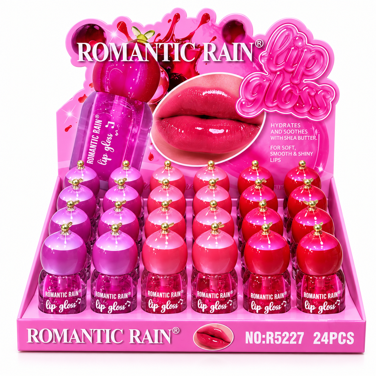 Romantic Rain Lip Gloss 2Pcs Set