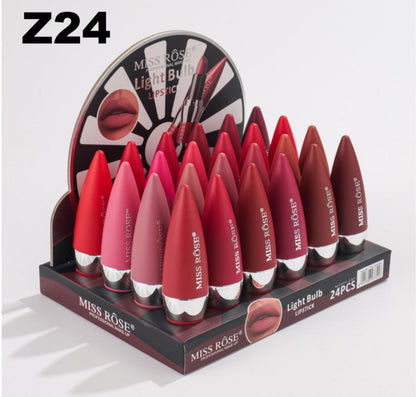 Miss Rose New Light Bulb Lipstick Set