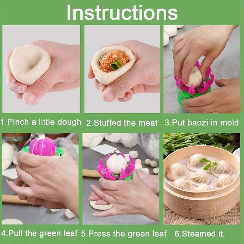 Bun Dumpling Maker Momos Maker Plastic Lotus Shaped