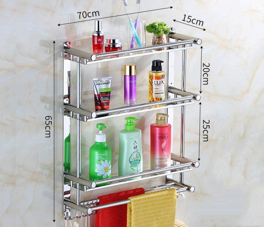 Stainless Steel Bathroom Shelf With Rail And Towel Holder