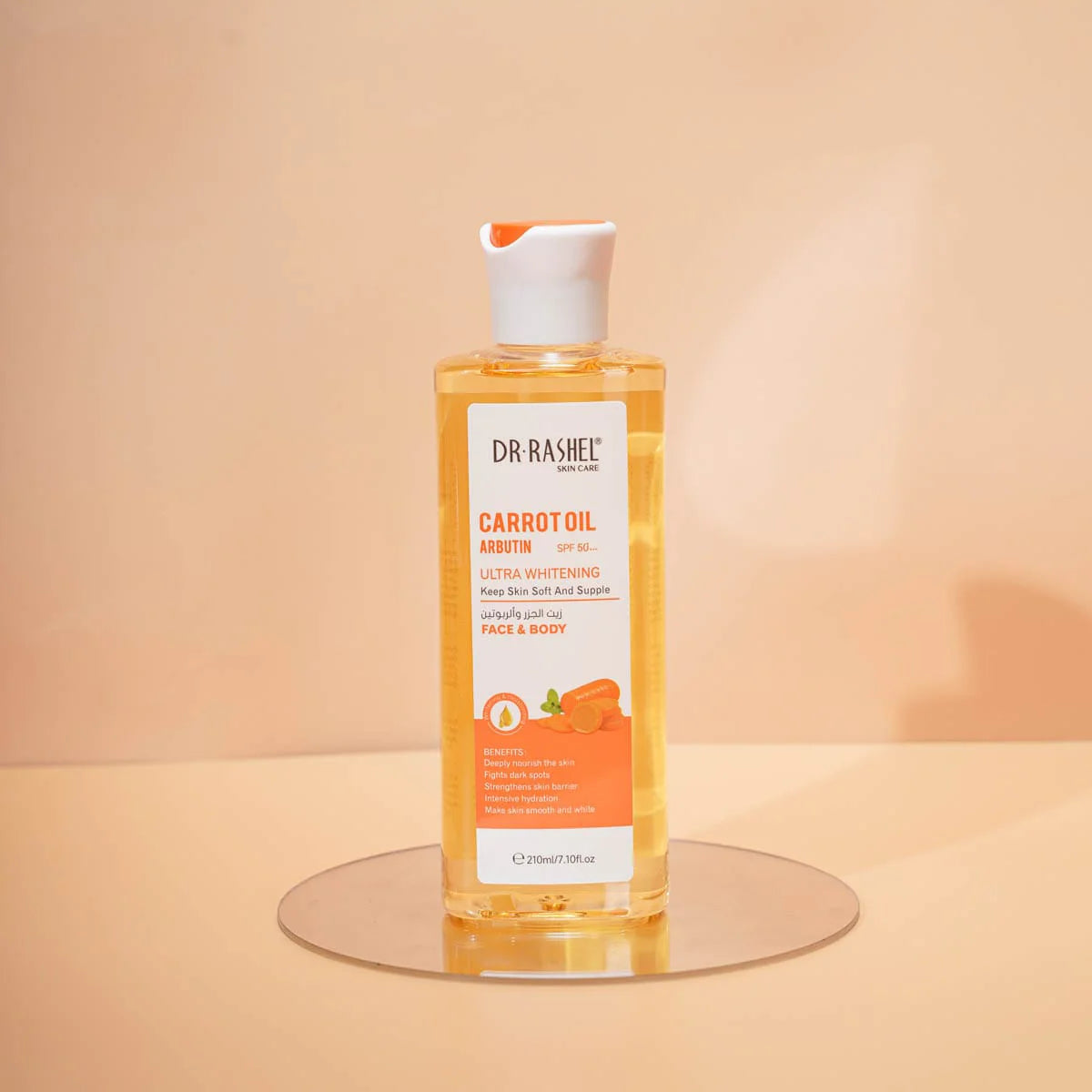 Dr Rashel Face & Body Carrot Oil Arbutin SPF50+ Ultra Whitening keep Skin Soft and Supple