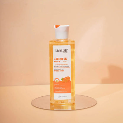 Dr Rashel Face & Body Carrot Oil Arbutin SPF50+ Ultra Whitening keep Skin Soft and Supple