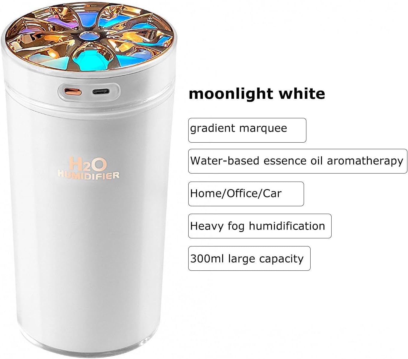 Mini Portable Humidifier 300ml Rechargeable