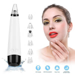 Portable Black Heads Remover Vacuum Pore Facial Cleaner With 6 Replaceable Suction Probes Devices