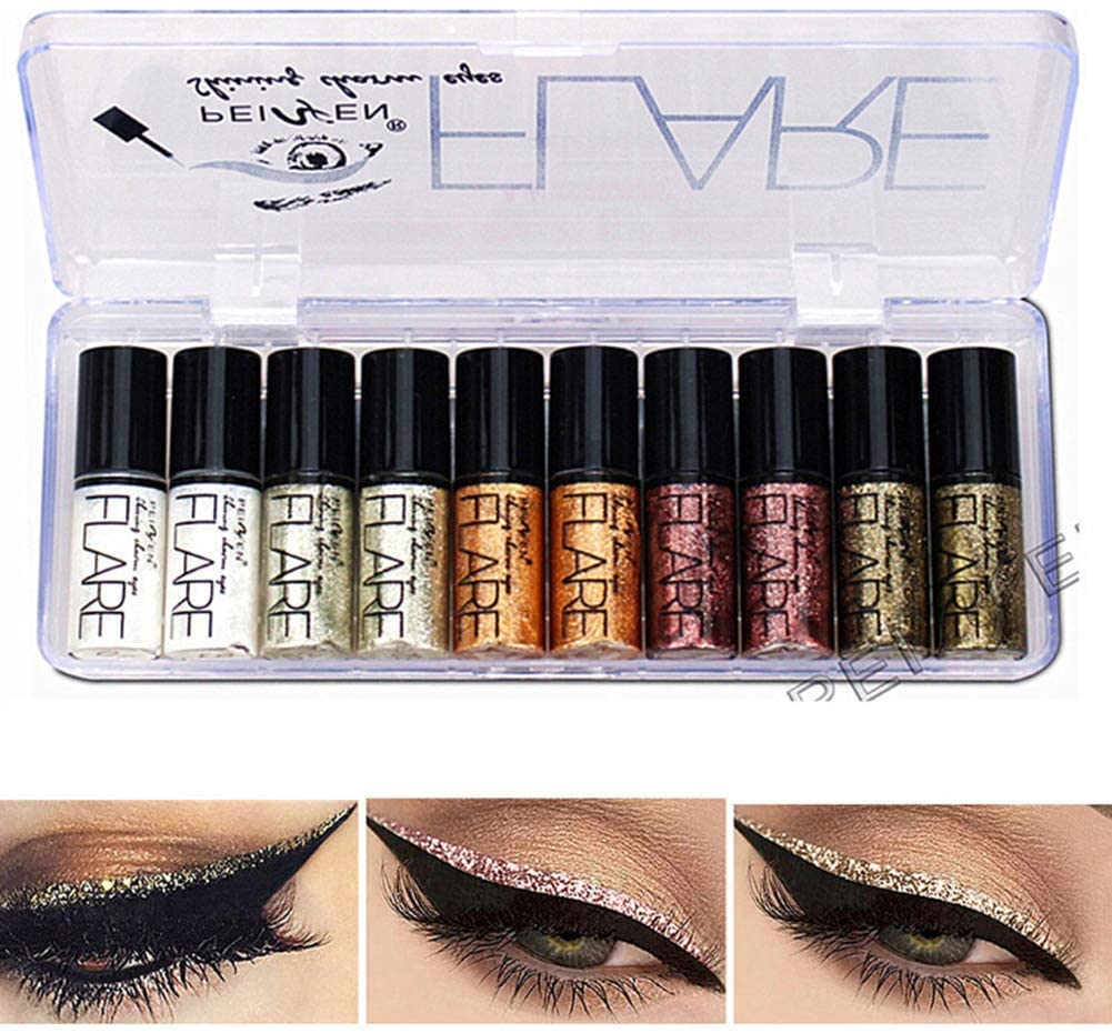 Flare Diamond Glitter Liquid Eyeshadow Pack of 10