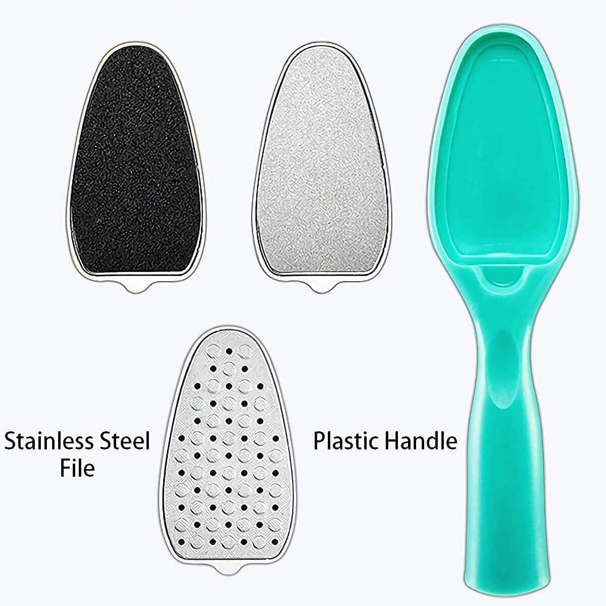 8in1 Stainless Steel Professional Pedicure Tool Set Foot Scrubber Callus Remover