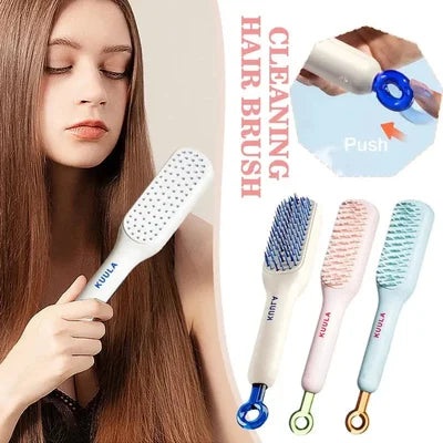 Self-Cleaning Anti-Static Massage Comb