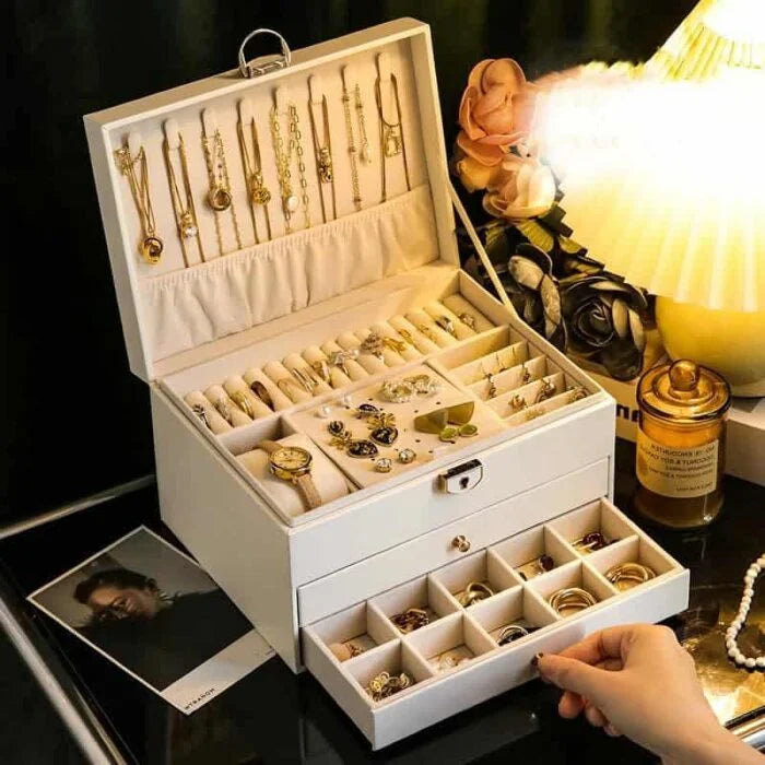 Multipurpose Luxury Lockable Jewelry Organizer