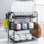 Multifunction 3 Layer Kitchen Sink Shelf Dish Drainer Rack Drain Rack Iron Material