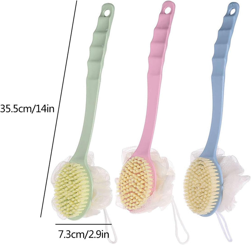 2in1 Bristles Scrubber With Long Handle Bath Brush