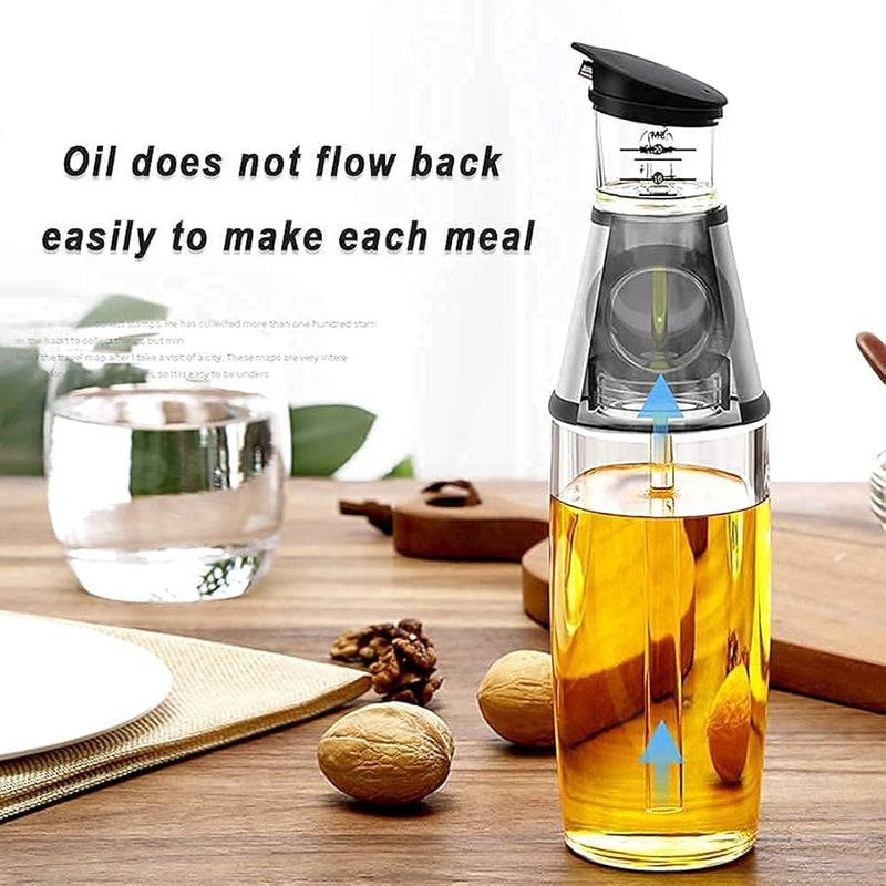 Press and Measure Oil & Vinegar Dispenser 500ml Capacity