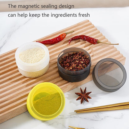 Multipurpose Magnetic Seasoning Spice Jar Containers With Lids Pack Of 2Pcs