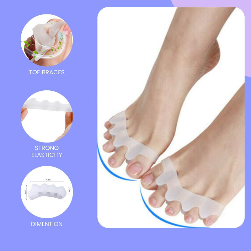 Silicone Toe Heel Pain Toe Separator Feet Bone Thumb Adjuster Pedicure Supplies Foot Care Tool