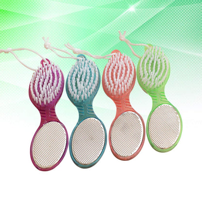 4in1 Pedicure Brush Paddle Kit Tool with Pumice Stone Foot Hand Toe Foot File Nail Cleaning Brush