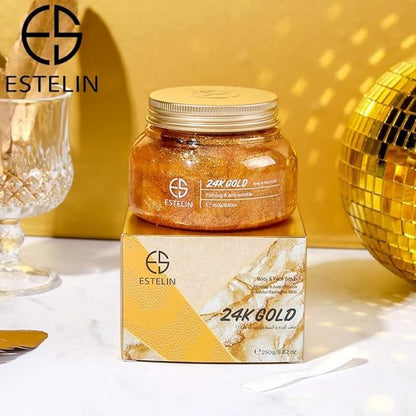 Estelin 24K Gold Body and Face Scrub