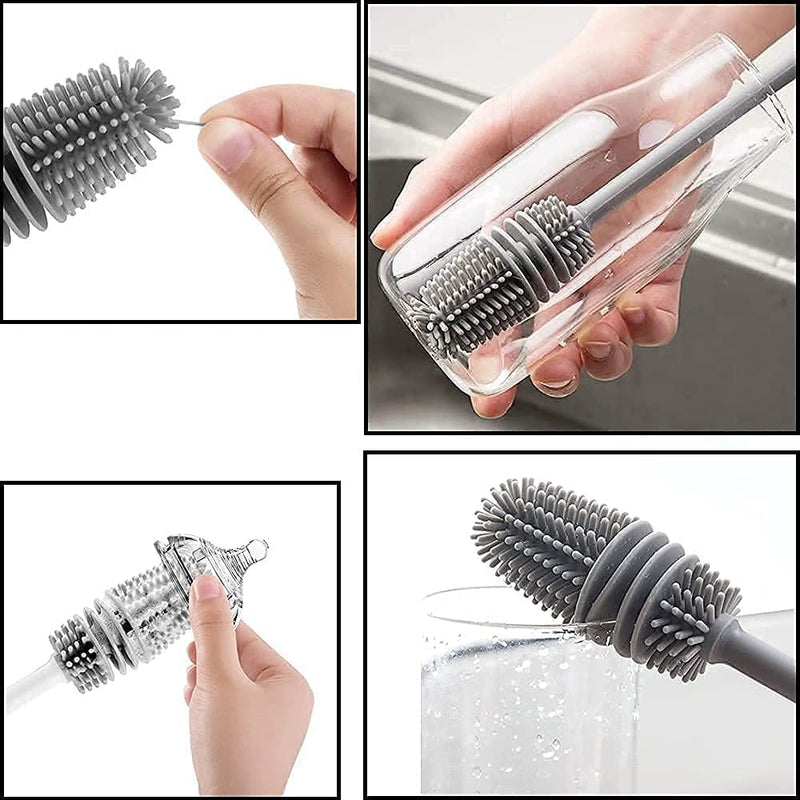 Silicone Water Bottle Mug Water Bottle Cleaner Brush With Long Handle