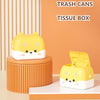 Cute Pet Dog Mini Trash Can Storage Box Double Press Trash Can with Lid