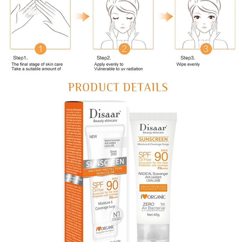 Disaar Sunscreen Sun Protection SPF 90