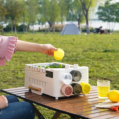 Multipurpose Magnetic Seasoning Spice Jar Containers With Lids Pack Of 2Pcs