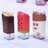 Ice Cream Design Water Bottle With Sipper Straw