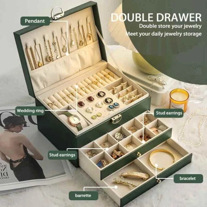 Multipurpose Luxury Lockable Jewelry Organizer