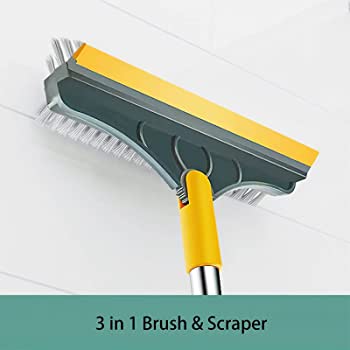 Floor Scrub Brush With Long Telescopic Handle 3 In 1