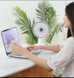 Portable Mini USB Rechargeable Turbo Fan 3 Speed Adjustable