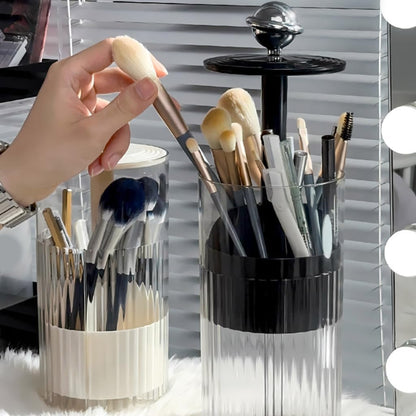 Automatic Push Up Lifting Transparent Countertop Cosmetic Makeup Brush Holder