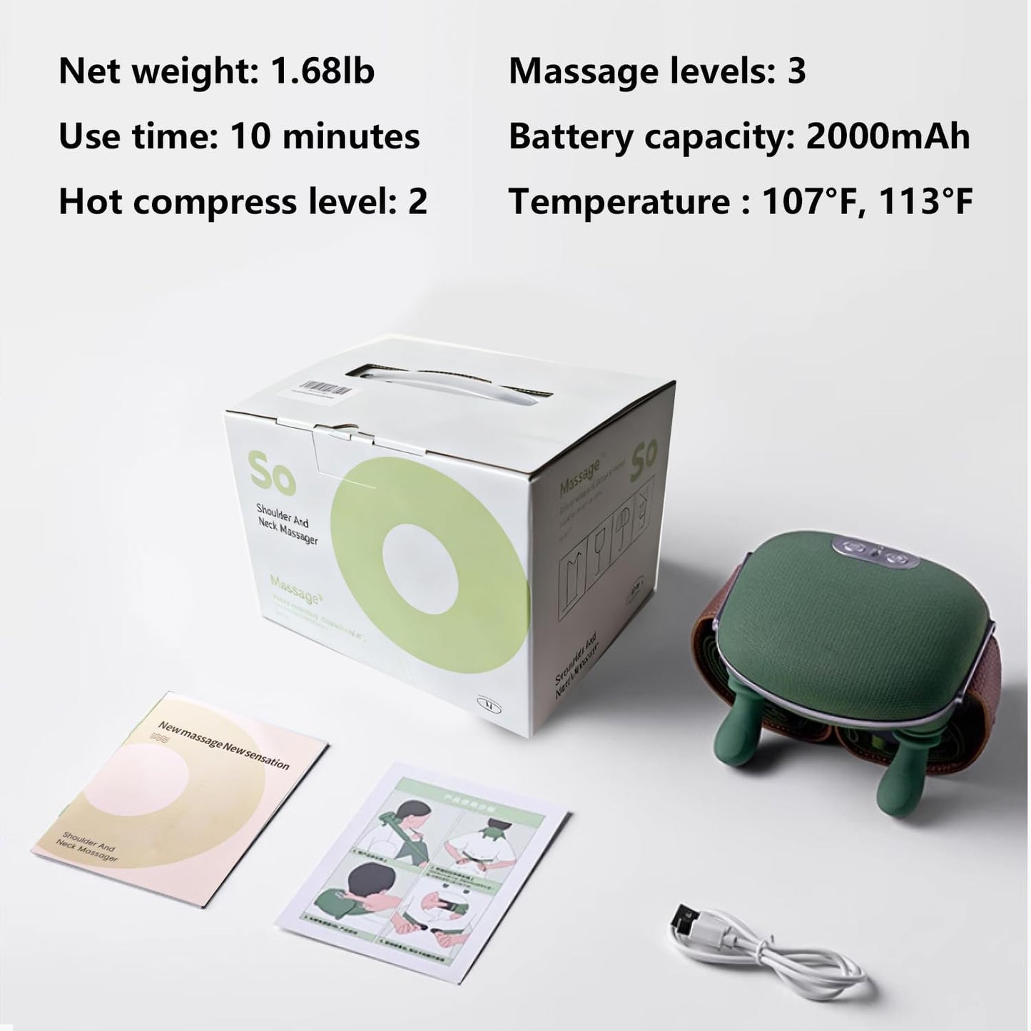 Master Hand Shoulder & Neck Massager with Heat Compress