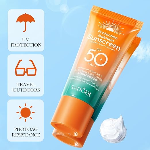 Sadoer Protector Isolation Sunscreen Brighten Repair Concealer SPF50+ PA+++