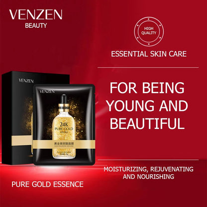 VEZE Gold Hyaluronic Acid Hydrating Face Sheet Mask 25g