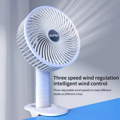 Portable Small Clip Fan With Phone Stand Lightweight Mini Handheld Cooling Fan Rechargeable Table Fan