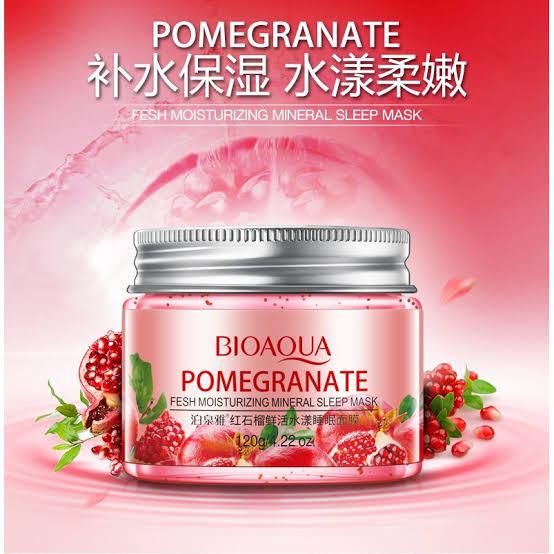 Bioaqua Pomegranate Fresh Moisturizing Mineral Sleep Mask