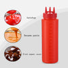 3 Hole Plastic Squeeze Bottles Squeeze Seasoning Sauces Dispenser Bottle Pack Of 2