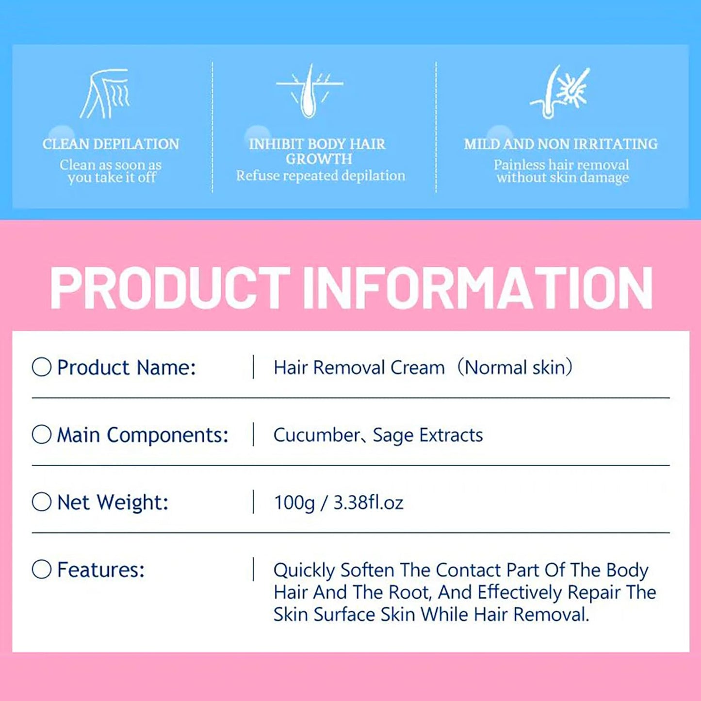 Disaar Beauty 5 Min Fast Hair Removal Cream For Body Legs Underarm Shea Butter Hair Removal Cream 100g