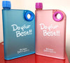 Transparent Plastic Notebook Style Water Bottle