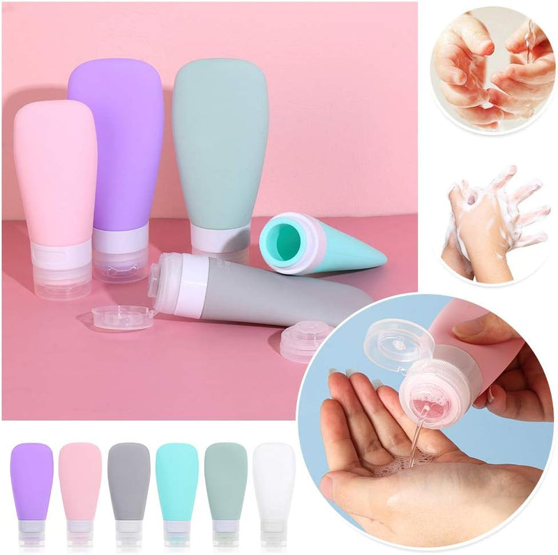 Portable Refillable Silicone Shower Gel Shampoo Container Bottle