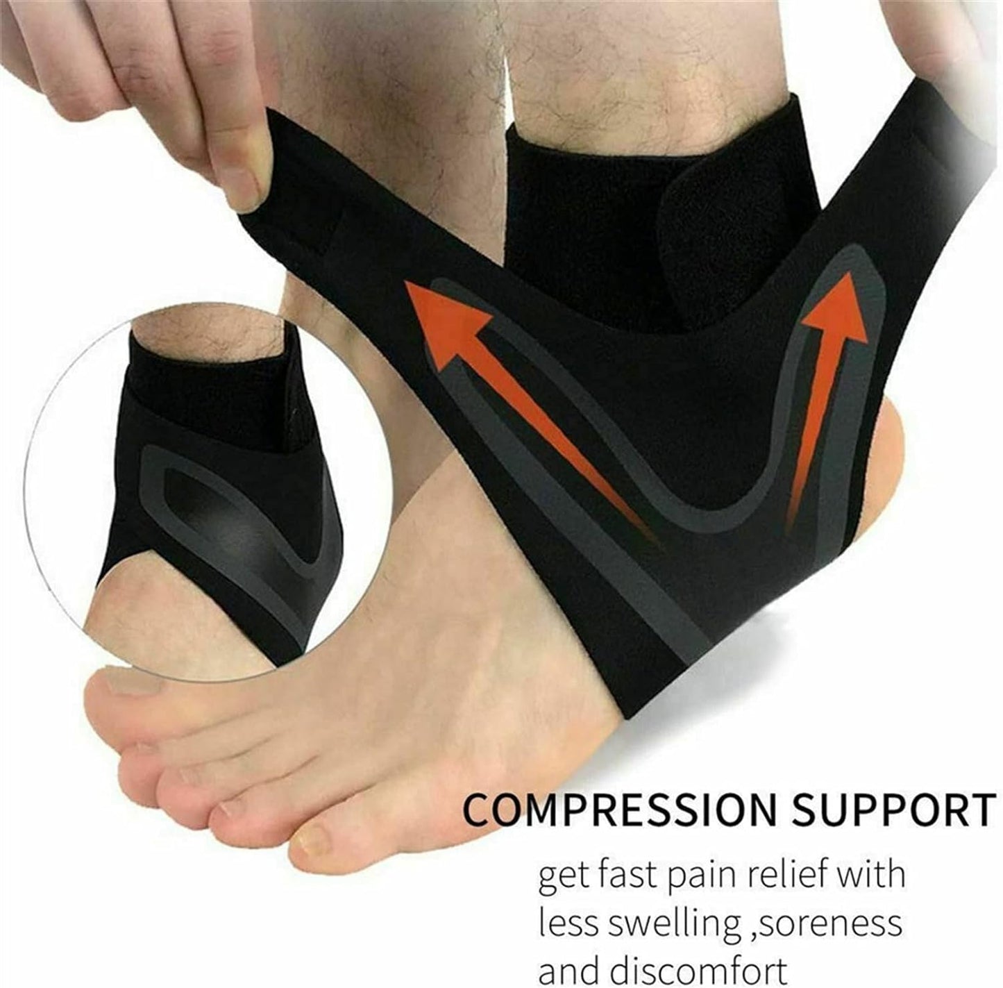 Ankle Support Ankle Pads Elastic Brace Guard Foot Ankles Protector Wrap (high return)