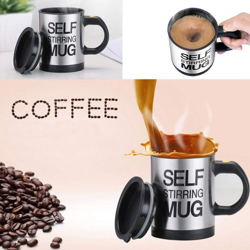 Stainless Steel Coffee Mug Self Stiring Mug